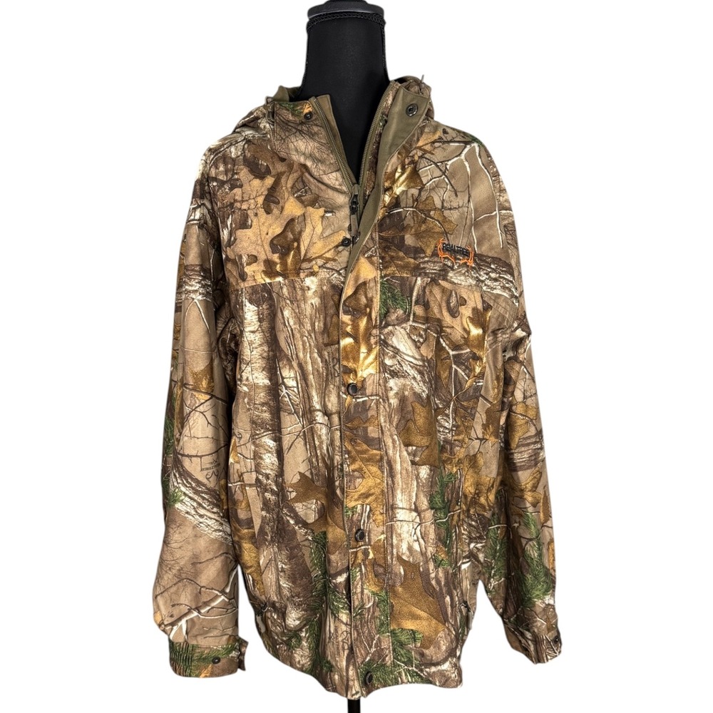 Realtree Xtra Camo Hunting Jacket Mens Large Hooded Scent Control 11779RT